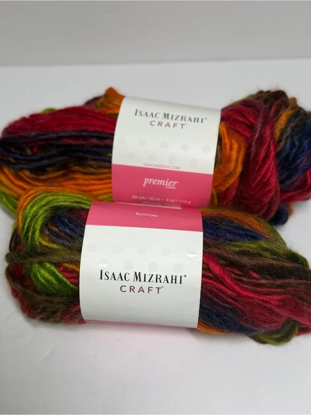 Isaac Mizrahi Craft Multicolor Chunky Yarn - Red, Green, Orange, Purple NWT